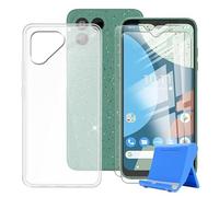 BUNAL Funda para Fairphone 4 (6.30") Teléfono + (2 Piezas) Protector de Pantalla, Blanco Translúcido Funda para Protectora con Soporte Funda para Teléfono Móvil-Blanco Translúcido