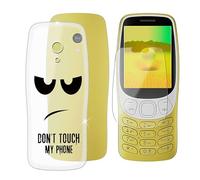 BUNAL Funda para Nokia 3210 2024 (2.40") Teléfono + Vidrio Templado, Capa Antigolpes y Antiarañazos Antigolpes Protectora Funda de Silicona a Prueba de Caídas - No toques