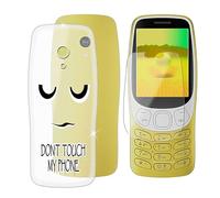 BUNAL Funda para Nokia 3210 2024 (2.40") Teléfono + Vidrio Templado, Capa Antigolpes y Antiarañazos Antigolpes Protectora Funda de Silicona a Prueba de Caídas - No toques