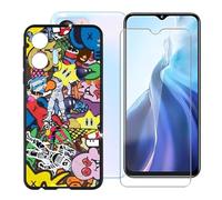 BUNAL Funda para Oukitel C36 (6.56") Teléfono + Cristal Templado, Capa Antigolpes y Antiarañazos Protector Silicona Funda Móvil para Oukitel C36 - Impecable 2