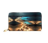 BUNAL View Under The Moon - Cartera multifuncional con diseño minimalista, 12 ranuras para tarjetas de crédito, protección plegable multicapa para tus tarjetas y artículos esenciales, Negro -, Talla