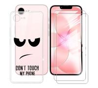BUNALFaa Funda para Apple iPhone 17e (6.1") Teléfono + Protectores de Pantalla 9H Dureza Vidrio Templado(2 Piezas), Antigolpes y Antiarañazos Protectora Prueba de Caídas -mirarte fijamente