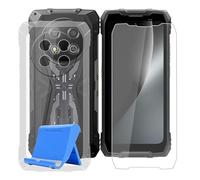BUNALFaa Funda para Blackview Rock 2 (6.67") Teléfono + Cristal Templado, Capa Antigolpes y Antiarañazos Protector Silicona Funda Móvil con Soporte para Teléfono Móvil-Transparent