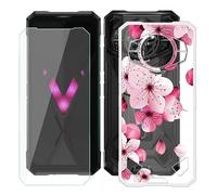 BUNALFaa Funda para Doogee S200 Ultra (6.72") Móvil Case + Cristal Templado Protector de Pantalla Capa Antigolpes y Antiarañazos Protector Transparente Silicona Carcasas para -Florecer