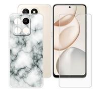 BUNALFaa Funda para Honor X7d 5G (6.77") Teléfono + Protectores de Pantalla 9H Dureza Vidrio Templado, Antigolpes y Antiarañazos Protectora Prueba de Caídas -Patrón de Piedra