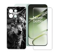 BUNALFaa Funda para OnePlus Turbo 6 (6.78") Teléfono + Protectores de Pantalla 9H Dureza Vidrio Templado, Antigolpes y Antiarañazos Protectora Prueba de Caídas -Tigre Negro