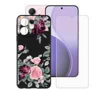 BUNALFaa Funda para OPPO Reno14 F Star Wars (6.57") Móvil Case + Cristal Templado Protector de Pantalla Capa Antigolpes y Antiarañazos Protector Black Silicona Carcasas para -Juntos