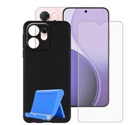 BUNALFaa Funda para OPPO Reno14 F Star Wars (6.57") Teléfono + Cristal Templado(2 Piezas), Capa Antigolpes Black Silicona a Prueba de Caídas Móvil TPU con Soporte para Teléfono Móvil