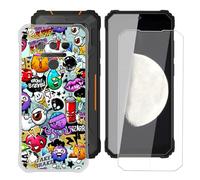 BUNALFaa Funda para Oukitel WP23S (6.52") Teléfono + Protectores de Pantalla 9H Dureza Vidrio Templado, Antigolpes y Antiarañazos Protectora Prueba de Caídas -Ojos múltiples