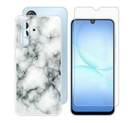 BUNALFaa Funda para Samsung Galaxy A17 4G (6.7") Teléfono + Protectores de Pantalla 9H Dureza Vidrio Templado, Antigolpes y Antiarañazos Protectora Prueba de Caídas -Patrón de Piedra