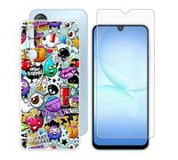 BUNALFaa Funda para Samsung Galaxy A17 4G (6.7") Teléfono + Protectores de Pantalla 9H Dureza Vidrio Templado, Antigolpes y Antiarañazos Protectora Prueba de Caídas -Ojos múltiples