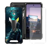 BUNALFaa Funda para Ulefone Armor 34 Pro (6.95") Móvil Case + Cristal Templado Protector de Pantalla Capa Antigolpes y Antiarañazos Protector Black Silicona Carcasas para -Relajarse