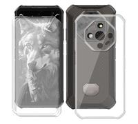 BUNALFaa Funda para Ulefone Armor X16 (6.56") Teléfono + Cristal Templado (3 Piezas), Cover Antigolpes Funda y Protector a Case Prueba de Caídas + Vidrio Templado - Transparent