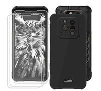 BUNALFaa Funda para Ulefone RugOne Xever 7 Pro (6.67") Teléfono + Cristal Templado(3 Piezas), Capa Antigolpes Silicona a Prueba de Caídas Funda Móvil para Protectora TPU Suave - Negro