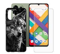 BUNALFaa Funda para Umidigi A75x (6.75") Móvil Case + Cristal Templado Protector de Pantalla Capa Antigolpes y Antiarañazos Protector Black Silicona Carcasas para -Juntos