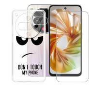 BUNALFaa Funda para ZTE Nubia Focus 2 5G (6.7") Teléfono + Protectores de Pantalla 9H Dureza Vidrio Templado, Antigolpes y Antiarañazos Protectora Prueba de Caídas -mirarte fijamente