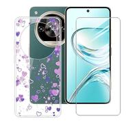 BUNALFaa Funda para ZTE Nubia Focus 2 Ultra (6.8") Móvil Case + Cristal Templado Protector de Pantalla Capa Antiarañazos Protector Transparente Silicona Carcasas para -Sentido de la atmósfera