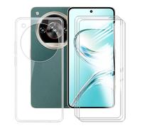 BUNALFaa Funda para ZTE Nubia Focus 2 Ultra (6.8") Teléfono + 9H Dureza Cristal Templado (3 Piezas), Cover Antigolpes Protector a Case Prueba de Caídas + Vidrio Templado - Clear