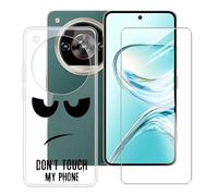 BUNALFaa Funda para ZTE Nubia Focus 2 Ultra (6.8") Teléfono + Protectores de Pantalla 9H Dureza Vidrio Templado, Antigolpes y Antiarañazos Protectora Prueba de Caídas -mirarte fijamente