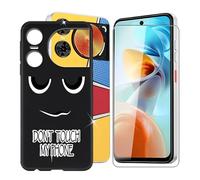 BUNALFaa Funda para ZTE Nubia Music 2 (6.70") Teléfono + Cristal Templado, Capa Antigolpes y Antiarañazos Protector Silicona Case Funda Móvil para ZTE Nubia Music 2 - No toques 1