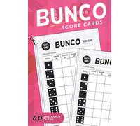 Bunco Score Pads: Set of Scorecards for Bunko Dice Game, One-Sided Score Sheets for Bonko Party Night 6x9 inch