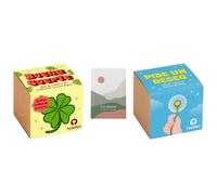 Bundle Buena Suerte, Pide un Deseo y Postal Plantable Deseos - Oxalis Deppei, Diente de León y Semillas de Aliso | Kits con Semillas, Sustrato y Maceta | Regalo Original Simbólico | Resetea