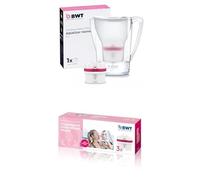 Bundle | BWT Jarra Filtradora de Agua Aqualizer Blanca 2,7L | Reduce Cal, Cloro e Impurezas y Enriquece con Magnesio - incl. 4 Cartucho MAGNESIO | Hasta dureza de 14,9 °dH