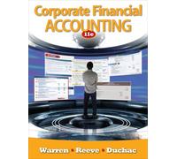 Bundle: Corporate Financial Accounting, 11th + WebTutor(TM) on WebCT(TM) Printed Access Card