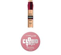 Bundle Corrector de Ojeras, Bolsas e Imperfecciones, Tono: 01 Light, 6.8 ml + Dream Cloudtopia - Colorete Mousse Multiusos (Blush) para Mejillas y Labios, Larga Duración hasta 14h, Tono: 08