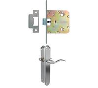 Bundle de Amig Juego de Manillas con Placa Cromado Mate + Picaporte de Embutir 50 mm Mod. 2100