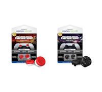 Bundle de KontrolFr PS Fr alaxy Black para PlayStation 4 (PS4) y PlayStation 5 (PS5) Negro + KontrolFr PS Inferno Rojo |Palancas de Precisión para PS5 & PS4 | Aumento de Altura para Punter