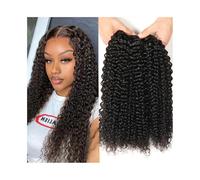 Bundle Hair Extensiones de cabello humano Remy indio rizado, 1, 3 o 4 mechones, 8-32 pulgadas, doble trama Extensiones de peinado(10 10 10)