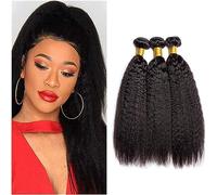 Bundle Hair Paquetes rectos brasileños de cabello humano 10-30 pulgadas Recto 3 paquetes Extensiones 100% Remy for mujeres Extensiones de peinado(10 10 10)