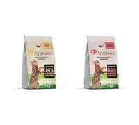Bundle of Applaws Complete Natural Chicken Pienso seco para gatos adultos + Applaws Comida Seca Completa Natural de Pollo con Salmón para Gatos Adultos - Bolsa Resellable de 2 x 7.5 kg