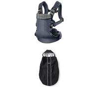 Bundle of BabyBjörn Mochila Porta Bebé Harmony, Malla 3D, Antracita + Funda para Mochila Porta Bebé, Negro