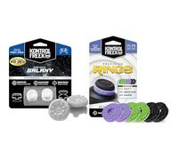 Bundle of KontrolFr PS Freek Performance Thumbsticks Galaxy Blaco para PlayStation 4 (PS4) y PlayStation 5 (PS5) + KontrolFr nillo de Precisión | Control de Movimiento con Asistencia de Punt