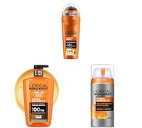 Bundle of L'Oréal Men Expert Thermic Resist Desodorante, Roll-On Anti-transpirante, XXL 100ml +Gel de Ducha Hydra Energetic XXXL, 1000ML + Crema Hidratante Anti-Fatiga 24h Hydra Energetic 100 ml