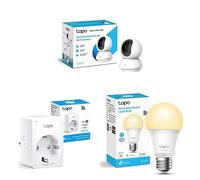 Bundle of TAPO C200 - Cámara IP WiFi 360° Cámara de Vigilancia FHD 1080p+ Tapo P110 Mini Enchufe Inteligente Wi-Fi (con Monitoreo Energético) + TAPO L510E - Bombilla LED Inteligente