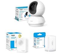 Bundle of TAPO C210, Cámara Wi-Fi interior 3 MP (2K) + Tapo H100, Smart Hub + 2x Tapo T110, Sensor de Contacto Inteligente