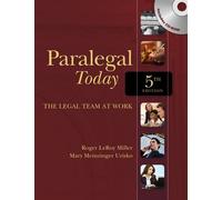 Bundle: Paralegal Today: The Legal Team at Work, 5th + WebTutorâ„¢ on Blackboard Printed Access Card