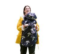 BundleBean Babywearing Funda impermeable para portabebés y portabebés para todo tipo de clima (rayo plateado) Funda para lluvia con forro polar, ajuste universal, se adapta al transporte delantero y