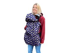 BundleBean Babywearing - Funda para portabebés y portabebés para todo tipo de clima (abejas doradas), funda para lluvia con forro polar, ajuste universal, se adapta a transporte delantero y trasero,