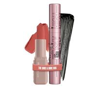 BundleMáscara de pestañas Volumen y Longitud, Sky High, Black (Negro), 7,2 ml + Labial Sérum, Labios Hidratados, con Ácido Hialurónico, Hasta 8H *de Hidratación, Maybe It's Serum Lipstick, Tono: 002