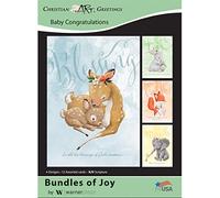 Bundles of Joy - Tarjetas de felicitación para bebé (12 unidades), diseño con texto"KJV"