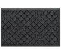 Bungalow Flooring Waterhog - Tapete para puerta, 2 x 3 pies, fabricado en Estados Unidos, duradero y decorativo, antideslizante, interior y exterior, captura agua, colección Cordova, carbón