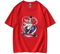 Bungo Stray Dogs Atsushi & Dazai Anime T-Shirt | Unisex Cotton Short Sleeve Casual Top for Men Women Teens-Red||XX_s