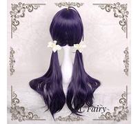 Bungo Stray Dogs Hitori Ayumu Kyoka Izumi Wig Long Purple Heat Resistant Synthetic Hair Cosplay Wigs + Wig Cap + Hair Accessories