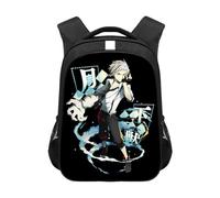 Bungo Stray Dogs Mochila de anime Nakahara Chuuya Dazai Osamu, mochila escolar de lona impresa en 3D, bolsa para laptop, bolsa de viaje para niños y niñas, Nakajima Atsushi, 44*30.5*16CM