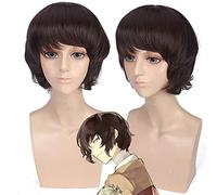 Bungo Stray Dogs Nakajima Atsushi Anime Cosplay Peluca Corta Gris plata Fluffy Pelucas de pelo sintético + Gorra de peluca gratis 1