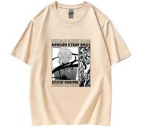 Bungou Stray Dogs Atsushi Nakajima Anime T-Shirt | Unisex Manga Graphic tee for Fans-Khaki||XX_l